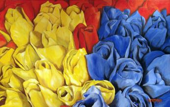 Cuadro en Acrilico de tulipanes